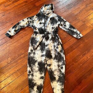 NOBO Onesie Jumper Black & White Tie Dyed XXL CUTE! Jumpsuit Romper